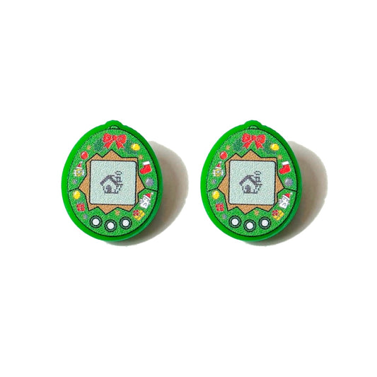Christmas 90s Digital Pet Post Earrings
