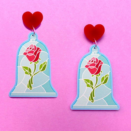 Enchanted Rose Drop Earrings