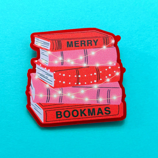 Merry Bookmas Pin