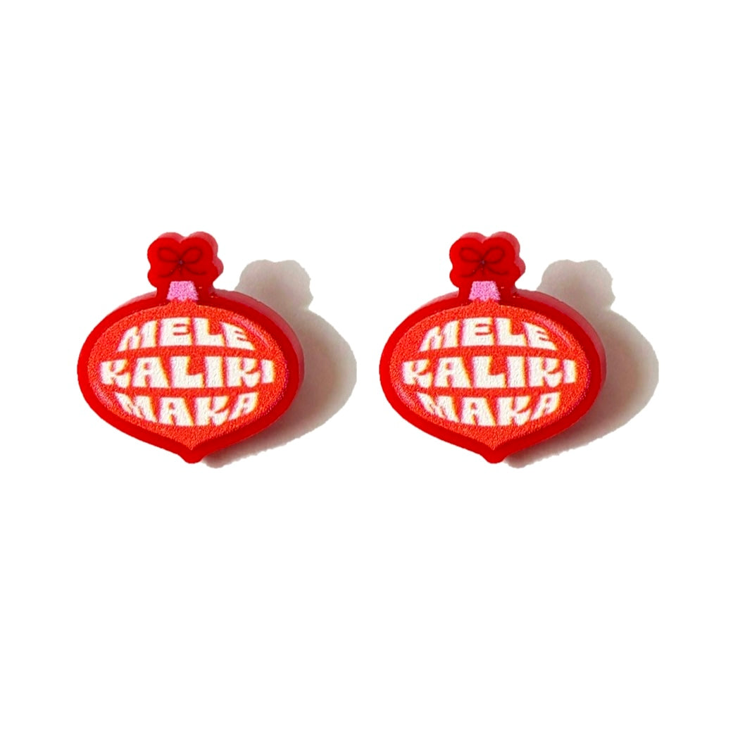 Mele Kalikimaka Post Earrings