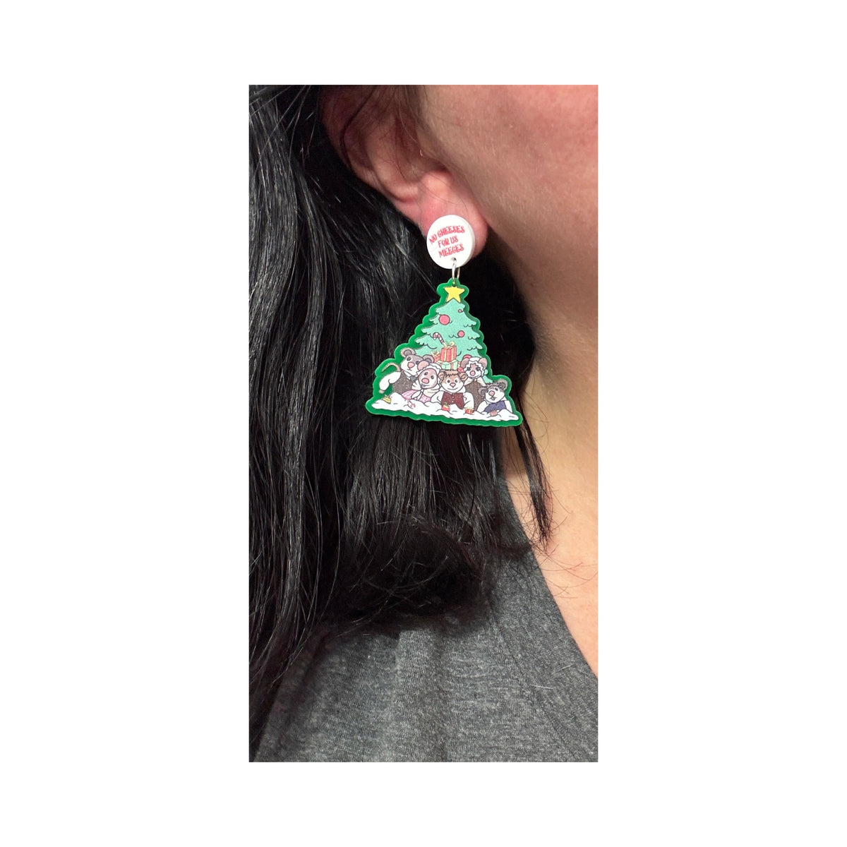 No Cheeses For Us Meeces Drop Earrings