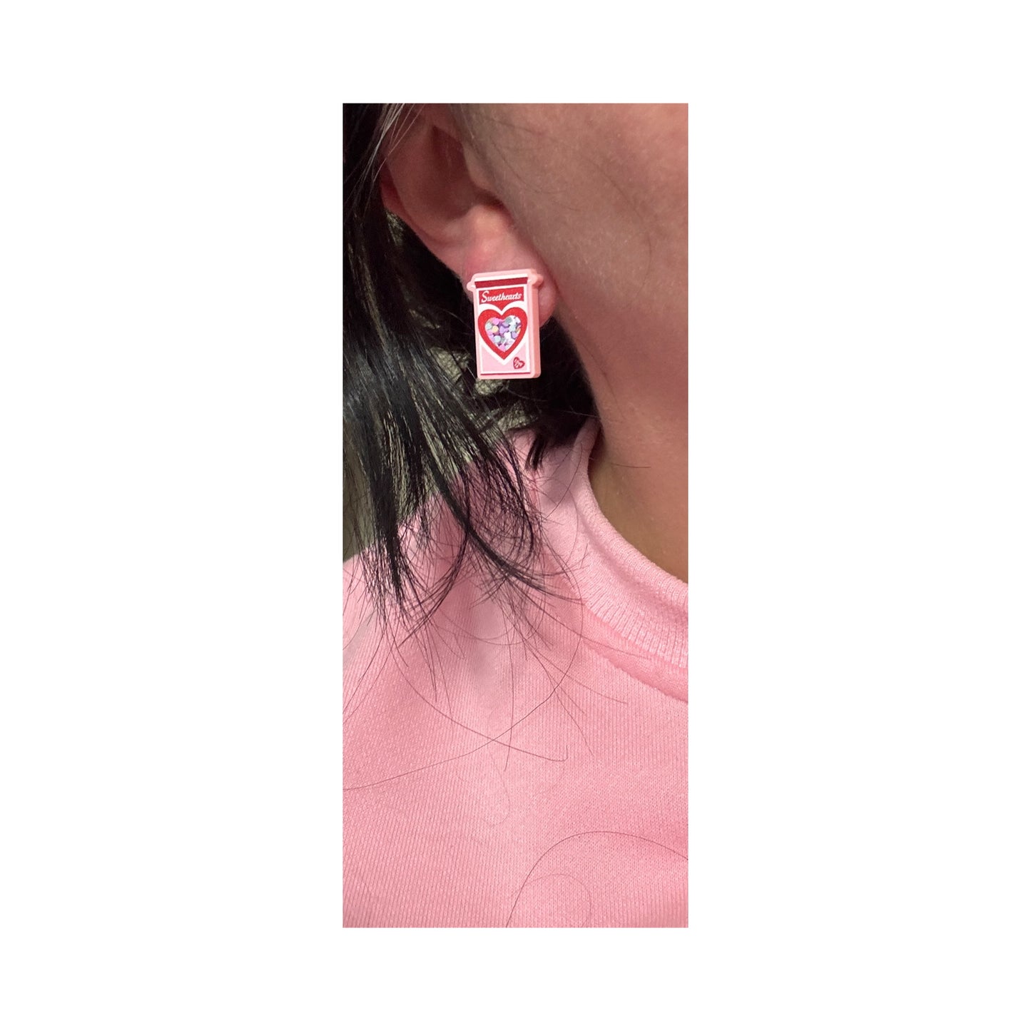 Sweethearts Candy Box Post Earrings