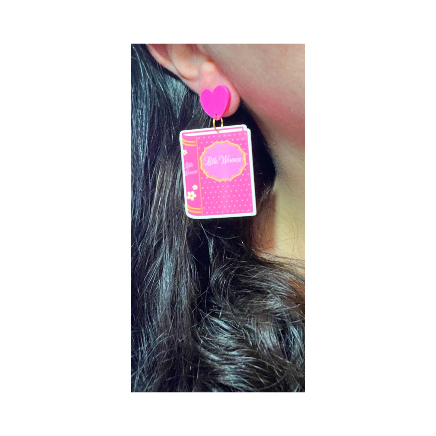 Pink Little Women Drop Earrings