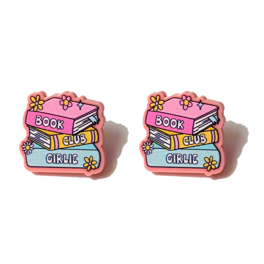 Book Club Girlie Post Earrings