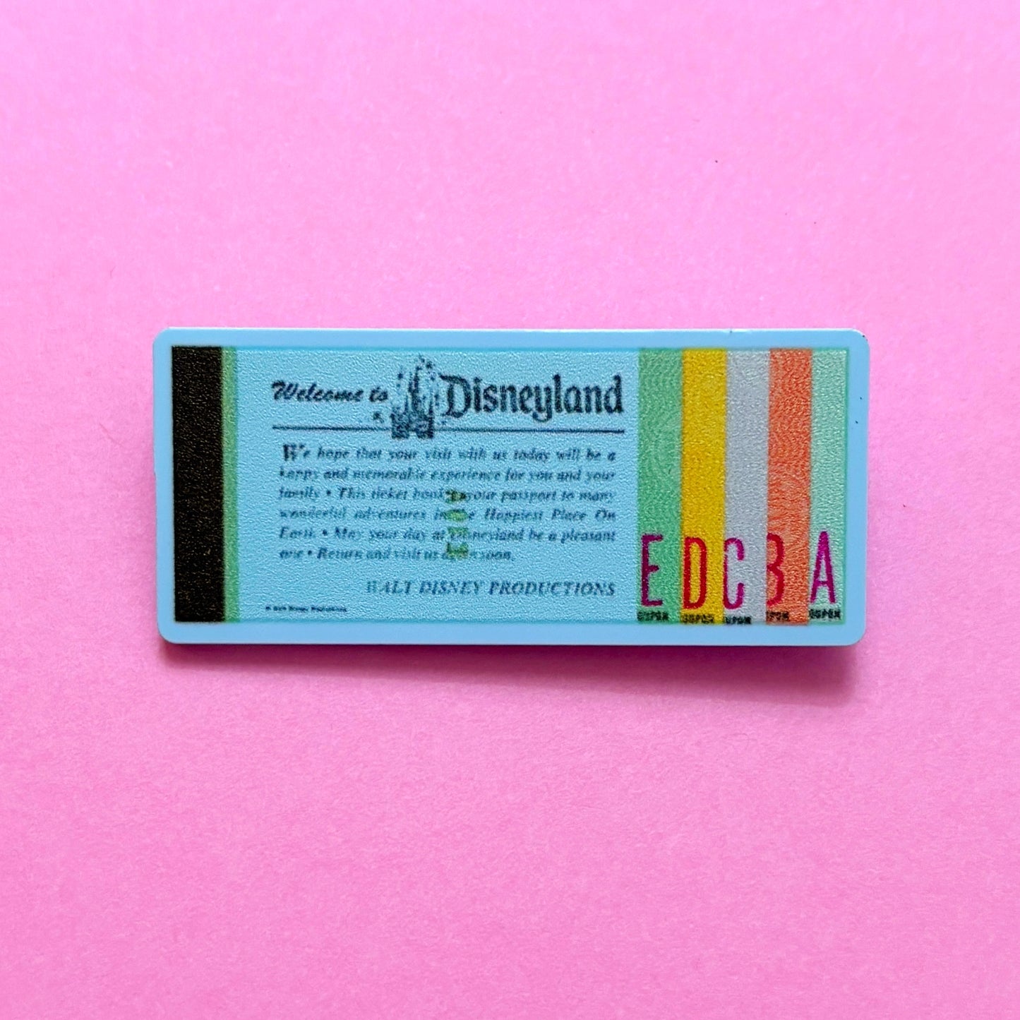 Retro Park Ticket Book Pin