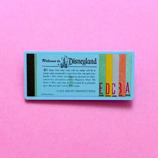 Retro Park Ticket Book Pin