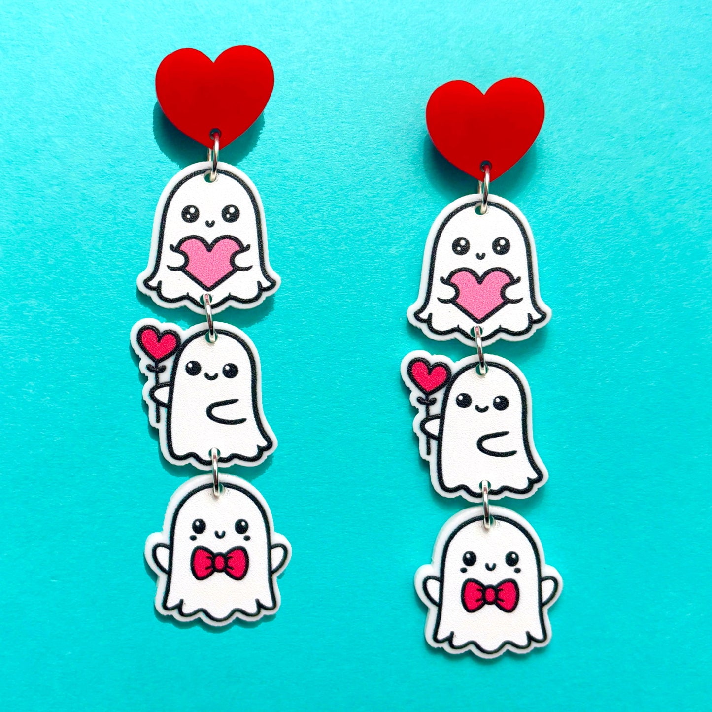 Valentine Ghosties Tiered Drop Earrings