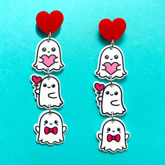 Valentine Ghosties Tiered Drop Earrings