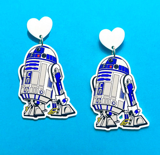 R2 Droid Drop Earrings