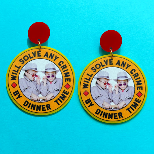 Will Solve Any Crime By Dinner Time Drop Earrings