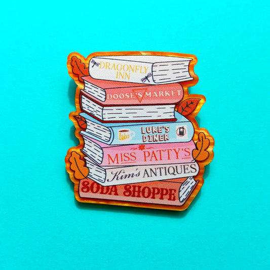 Stars Hollow Bookstack Pin