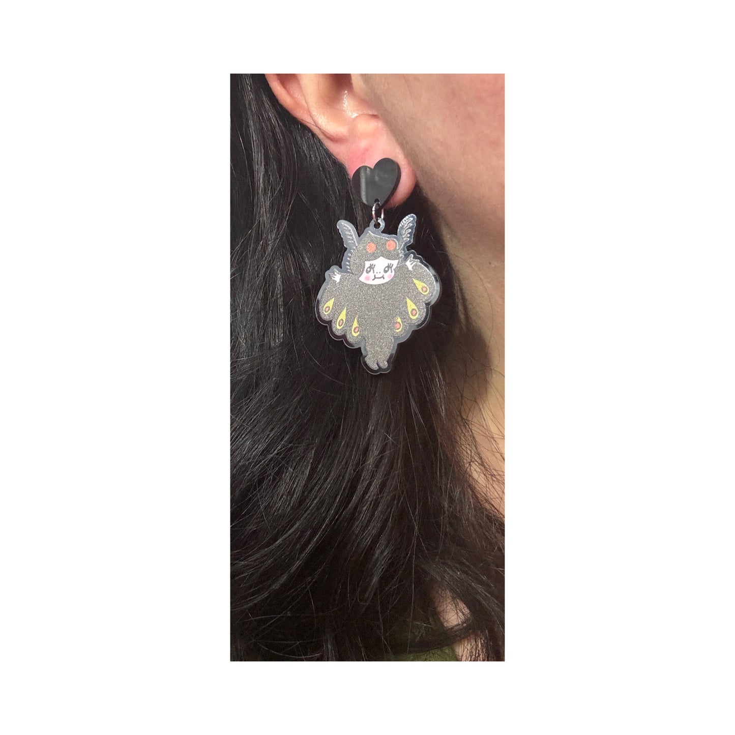 Moth Cutie Doll Drop Earrings
