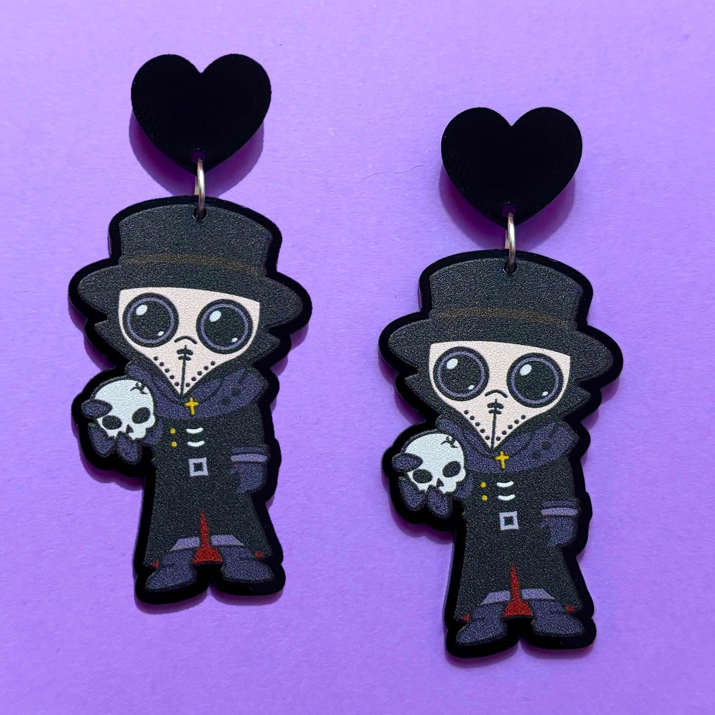 Plague Doctor Cutie Drop Earrings