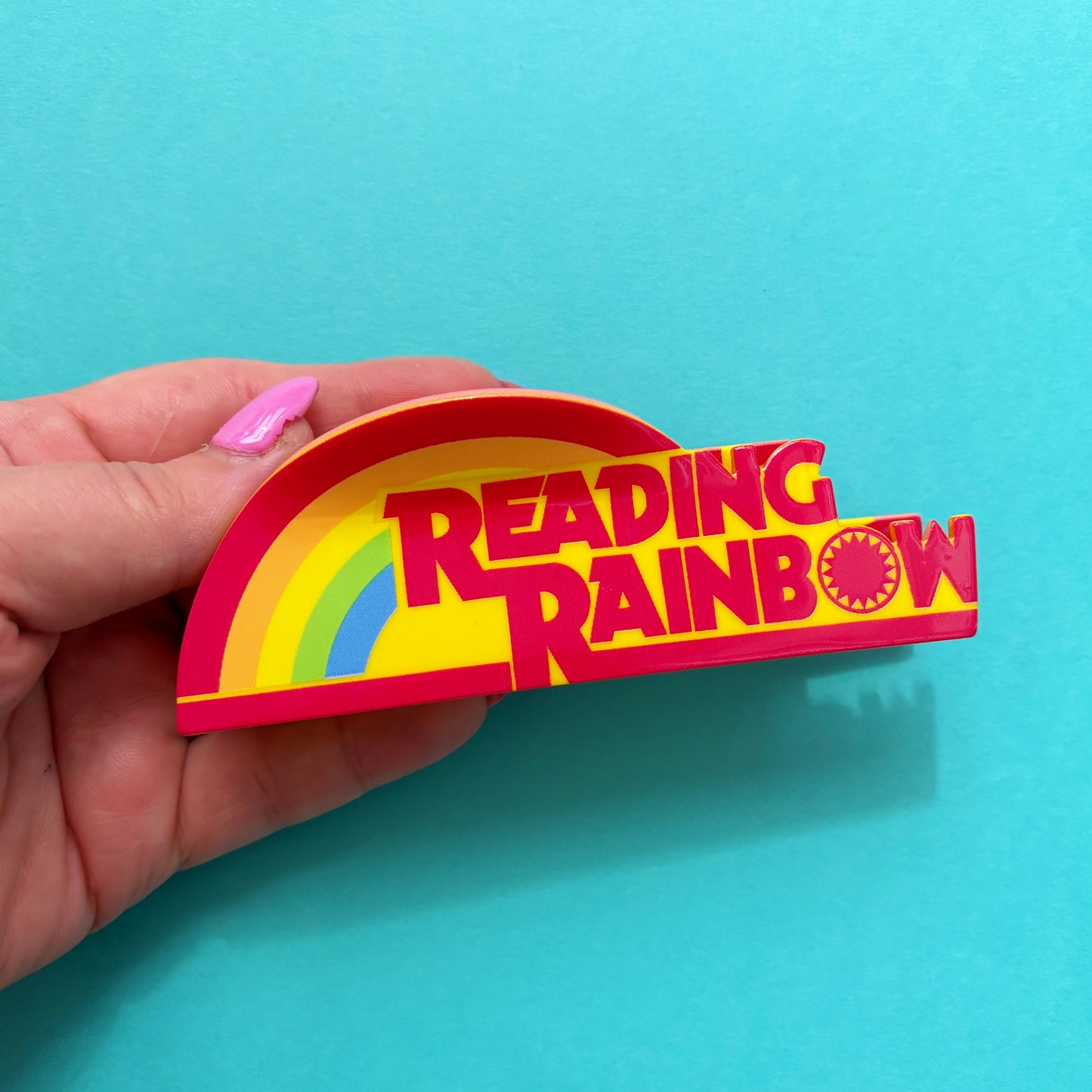 Reading Rainbow Claw Clip
