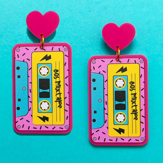 80s Mix Tape Drop Earrings