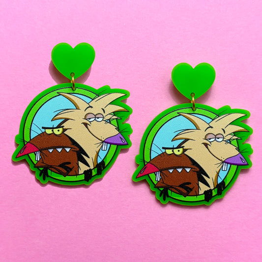 Angry Beavers Drop Earrings