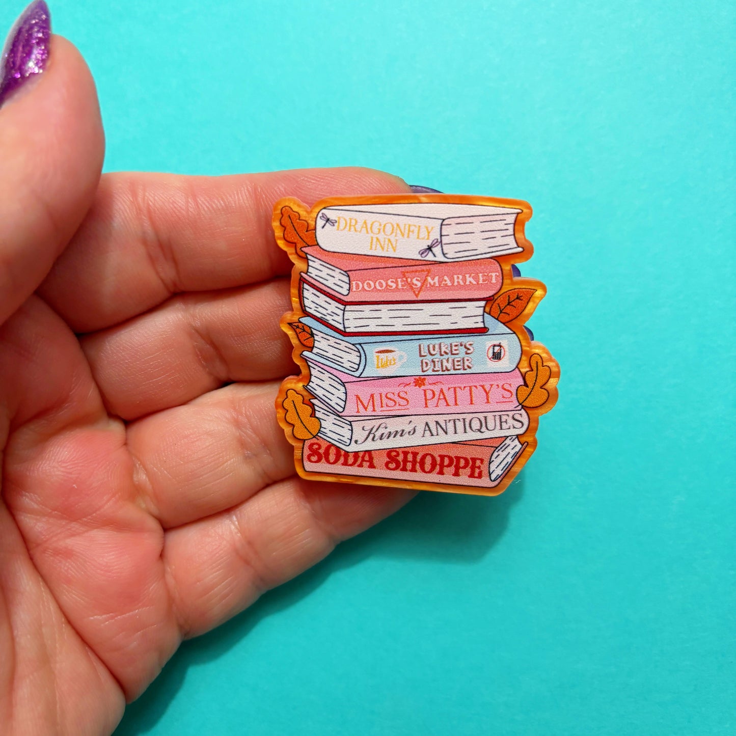 Stars Hollow Bookstack Pin