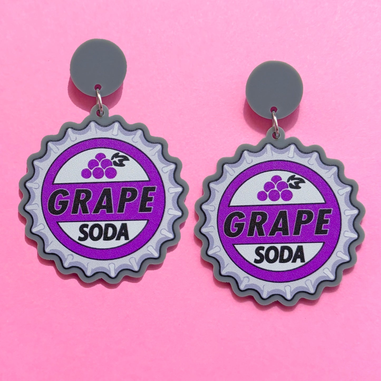 Grape Soda Acrylic Drop Earrings