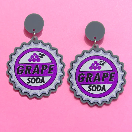 Grape Soda Acrylic Drop Earrings
