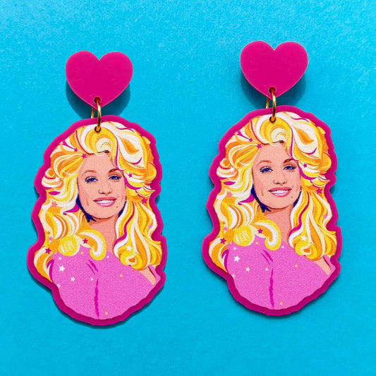 Pink Dolly Drop Earrings