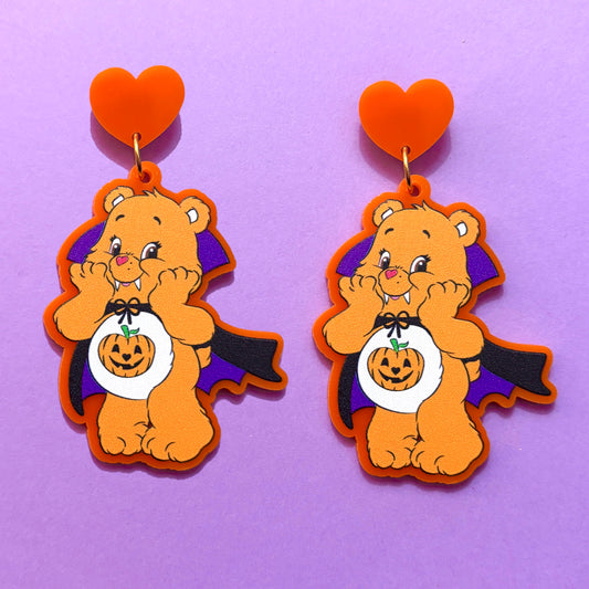Vampire Rainbow Bear Drop Earrings