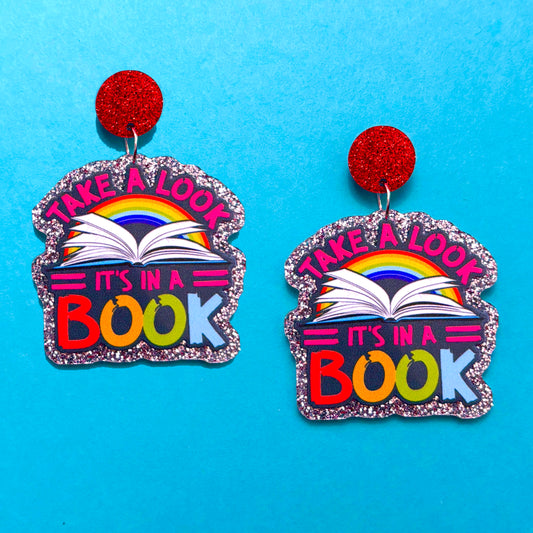 Take A Look It’s In A Book Drop Earrings