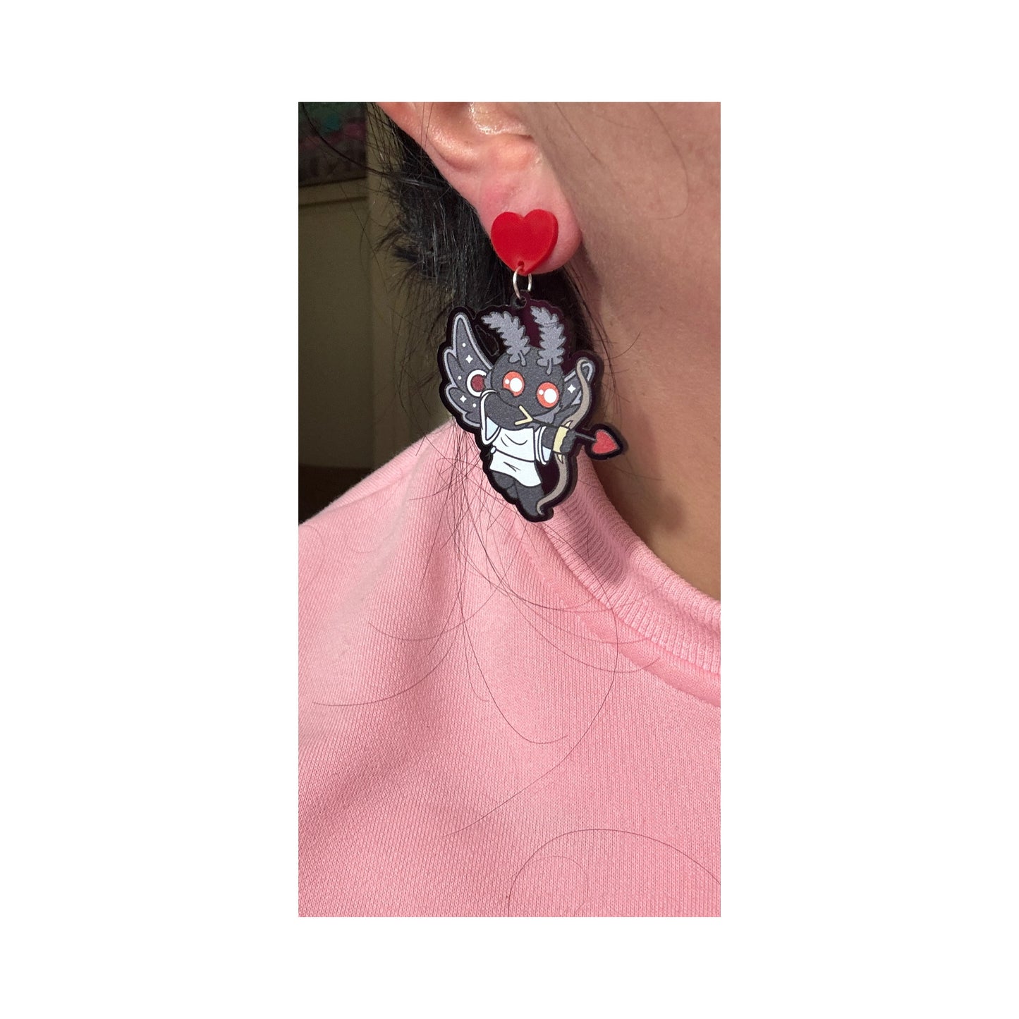 Cupid Moth Cutie Drop Earrings