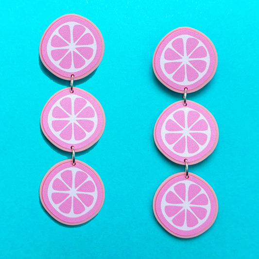 Pink Lemonade Tiered Drop Earrings