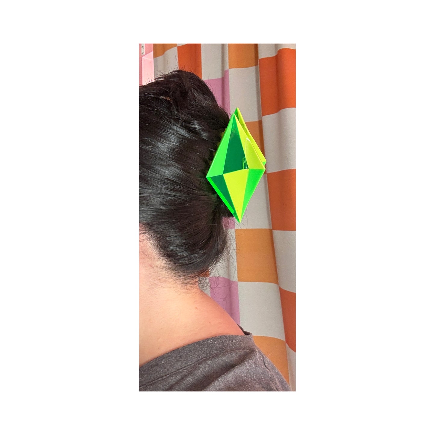 Plumbob Claw Clip - Large Neon