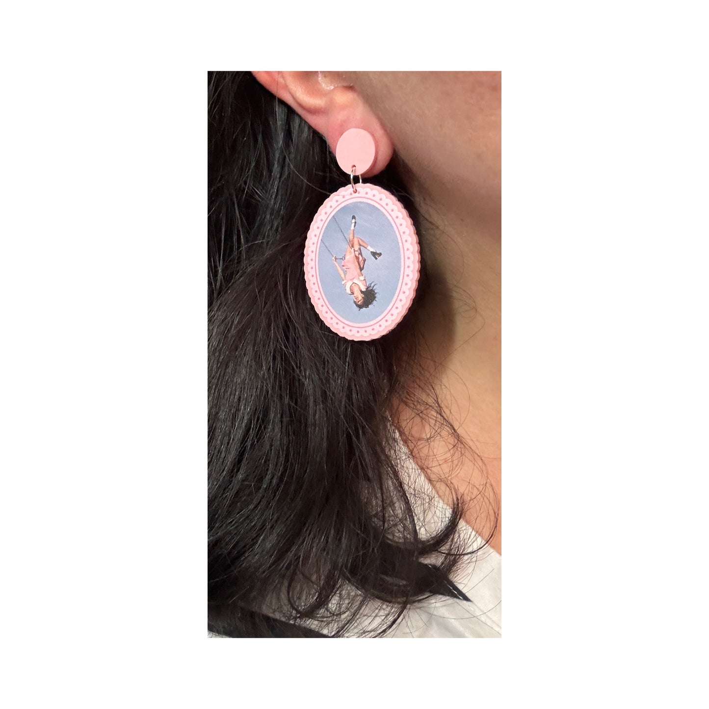 Olivia Sad Girl Cameo Drop Earrings