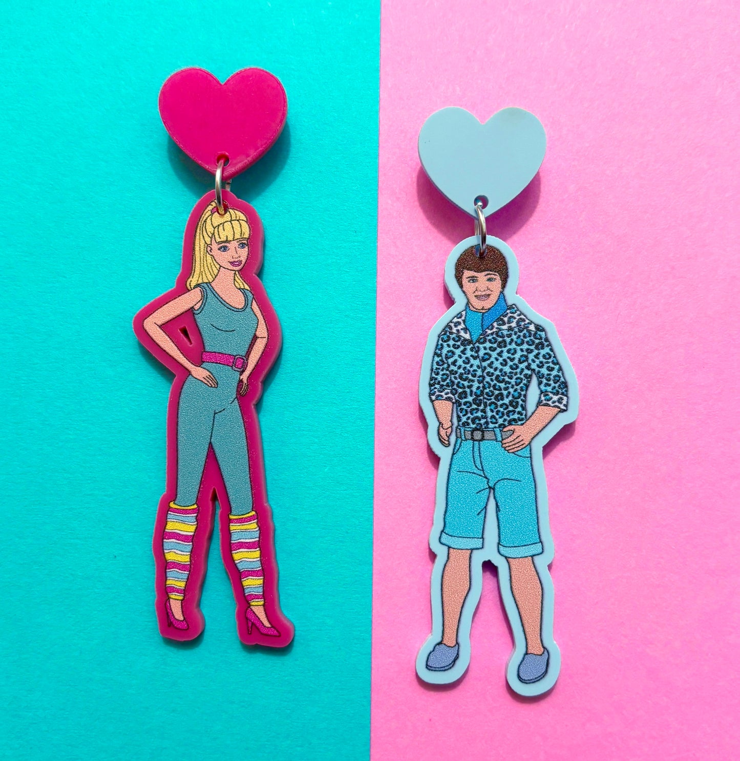 Toy Doll Couple Drop Earrings