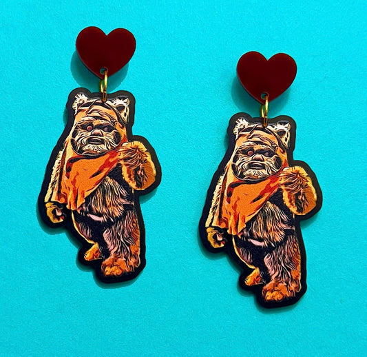 Space Bear Drop Earrings