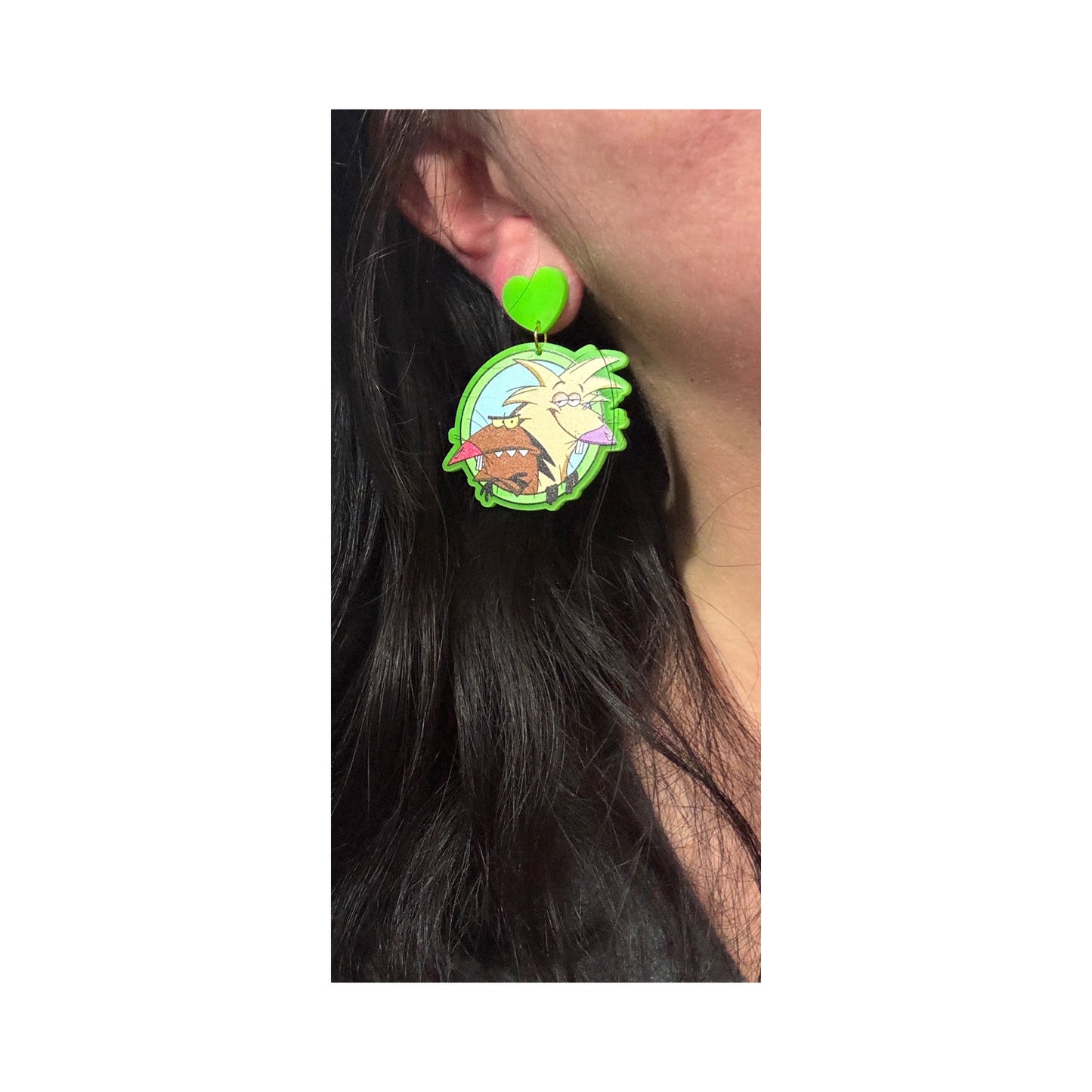 Angry Beavers Drop Earrings