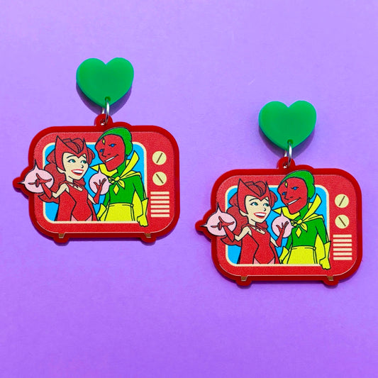 Wanda & Vision TV Drop Earrings