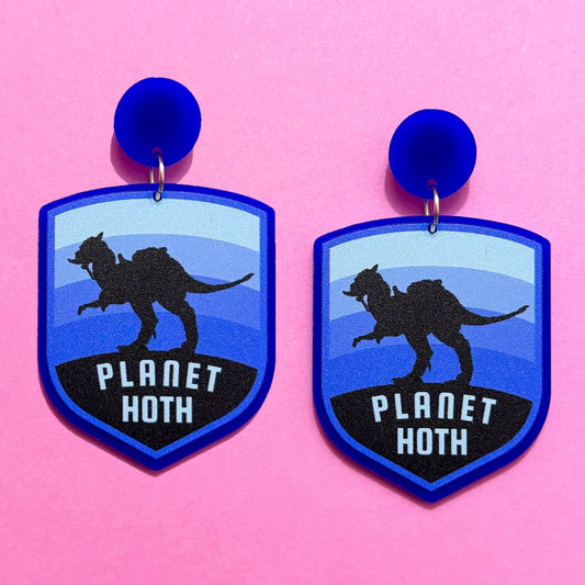 Snow Planet Drop Earrings