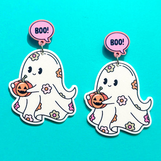 Flower Power Boo Drop Earrings