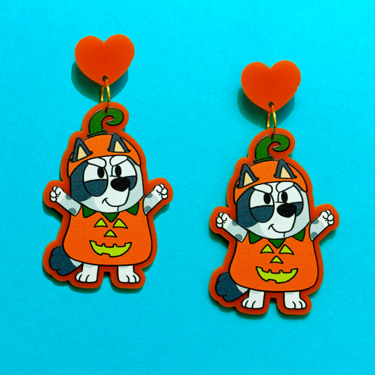 Pumpkin Muffin Drop Earrings