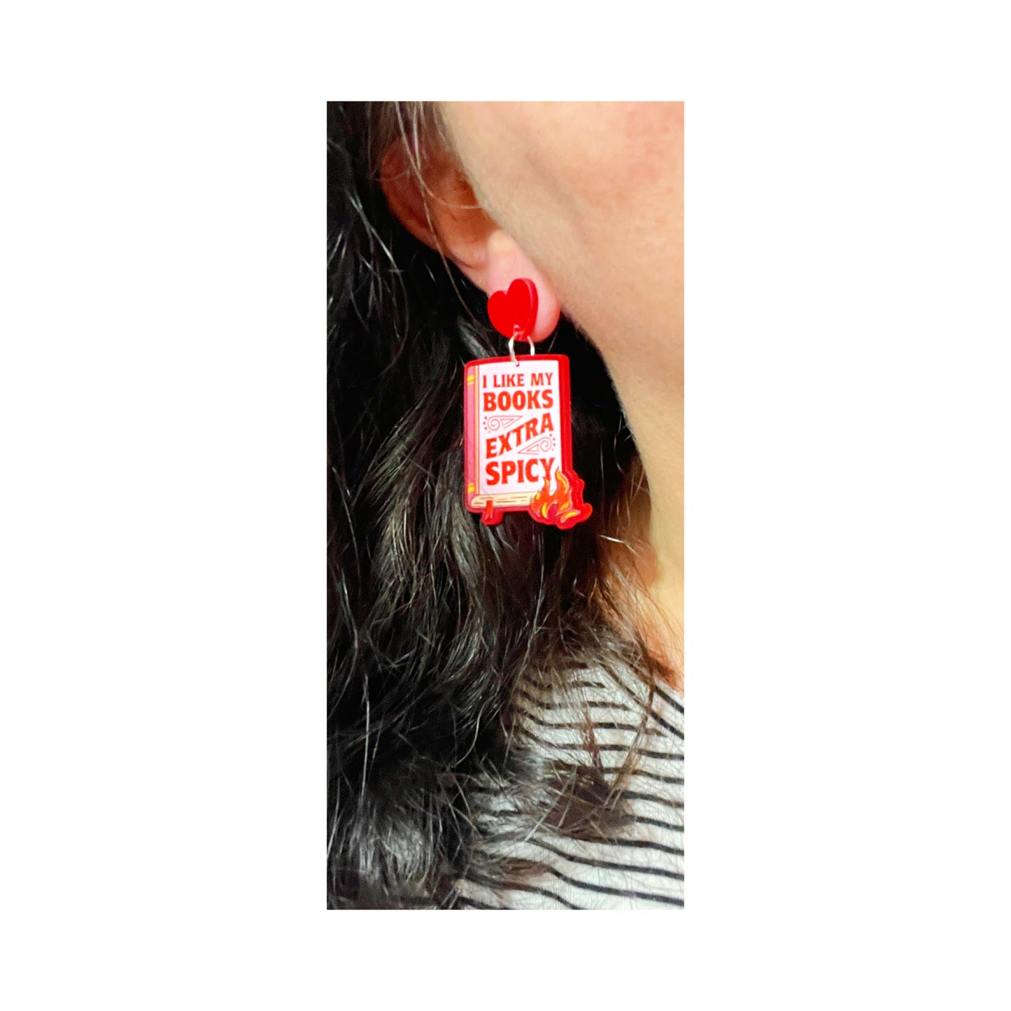 Spicy Book Lover Drop Earrings