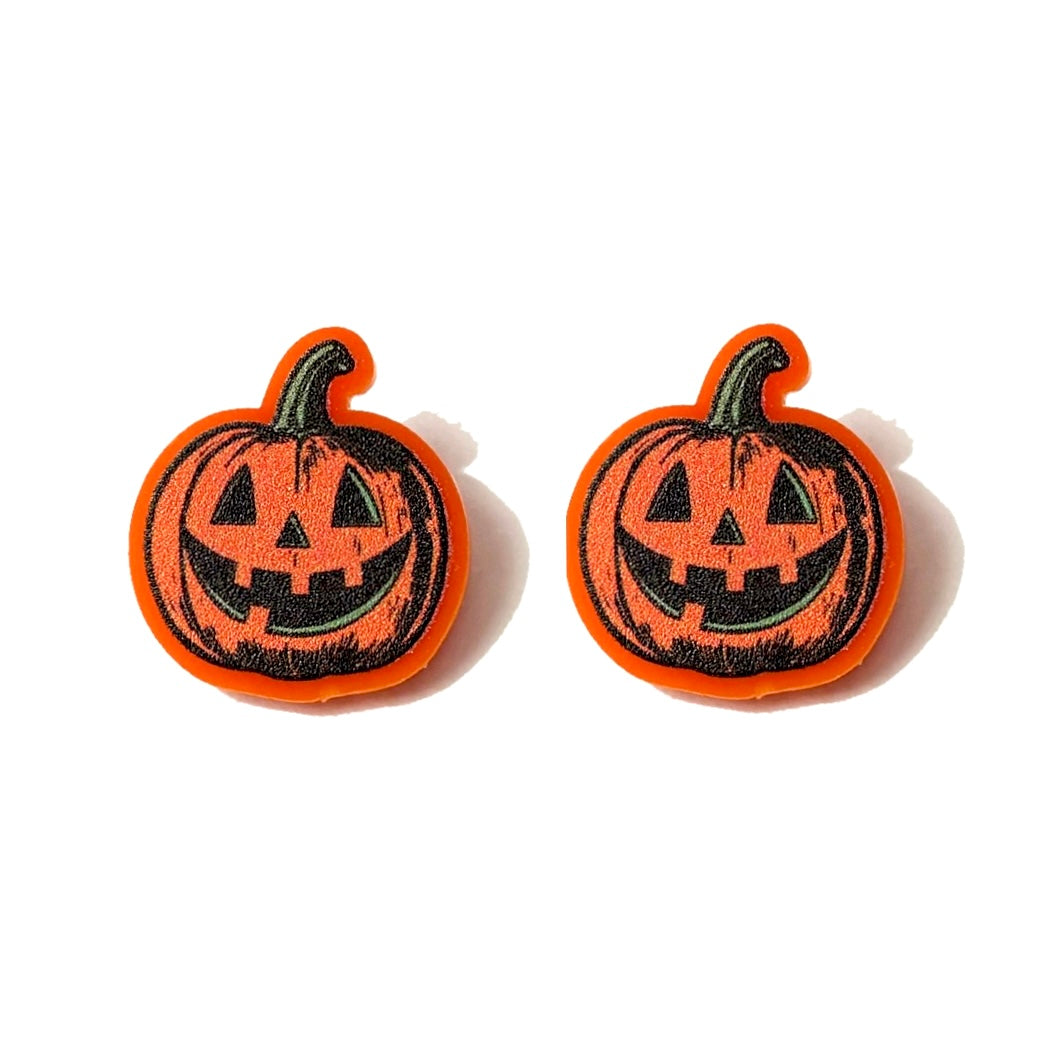 Vintage Pumpkin Post Earrings