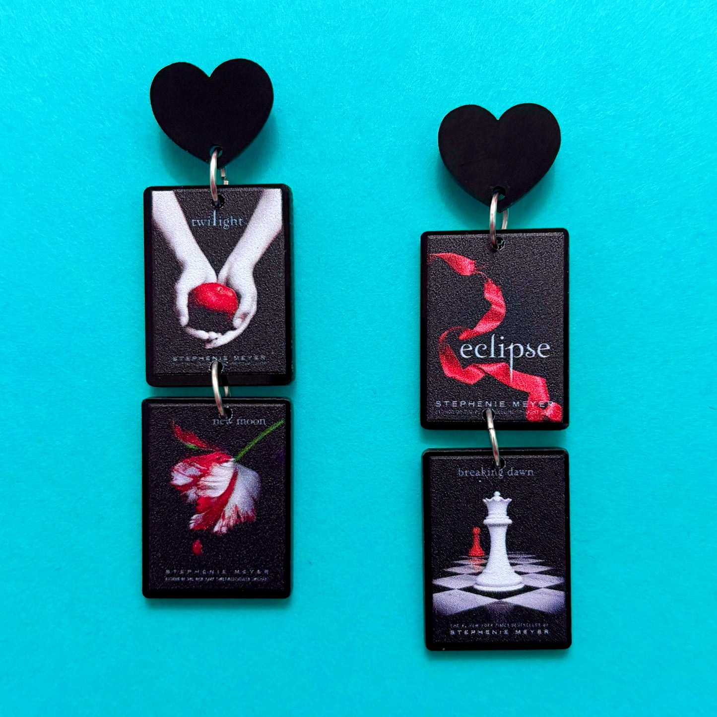 Twilight Saga Book Tiered Drop Earrings