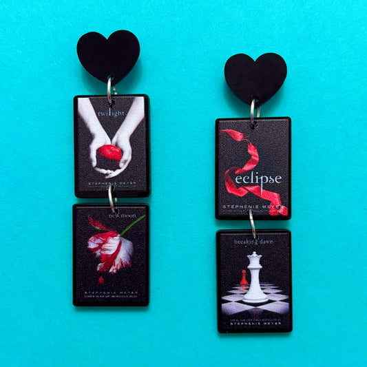 Twilight Saga Book Tiered Drop Earrings