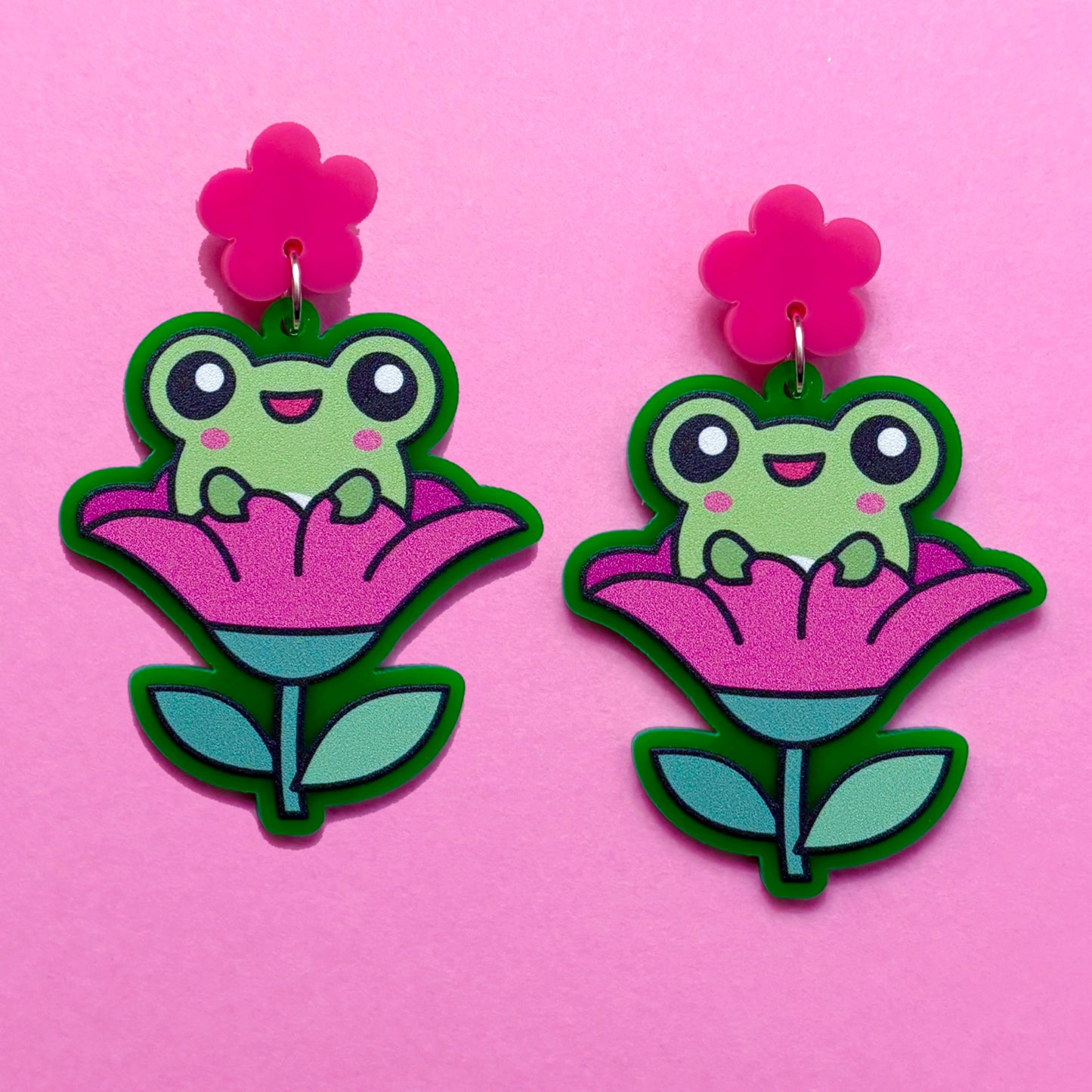 Blossom Frog Cutie Drop Earrings