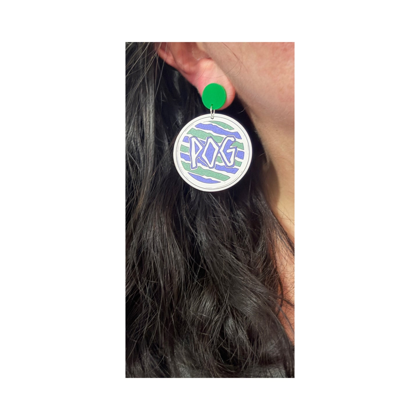 90s Pog Drop Earrings