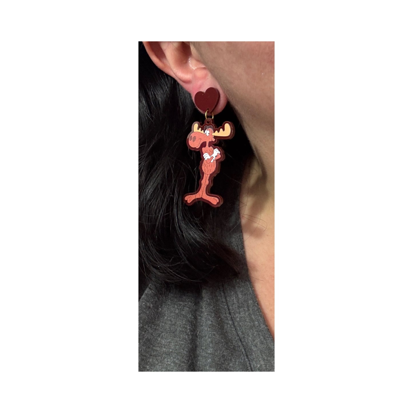 Rocky & Bullwinkle Drop Earrings