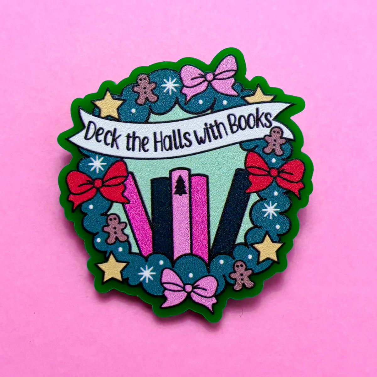 Deck The Halls With Books Pin