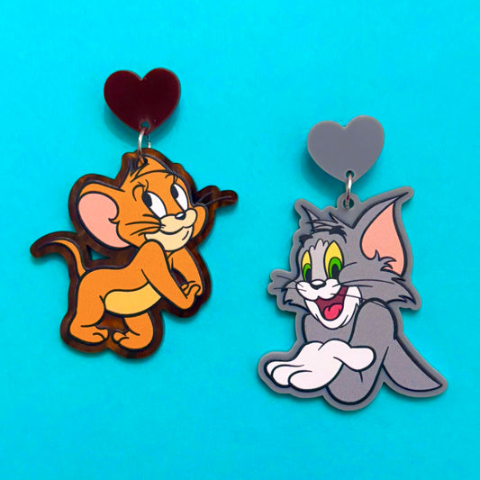 Cat & Mouse Drop Earrings