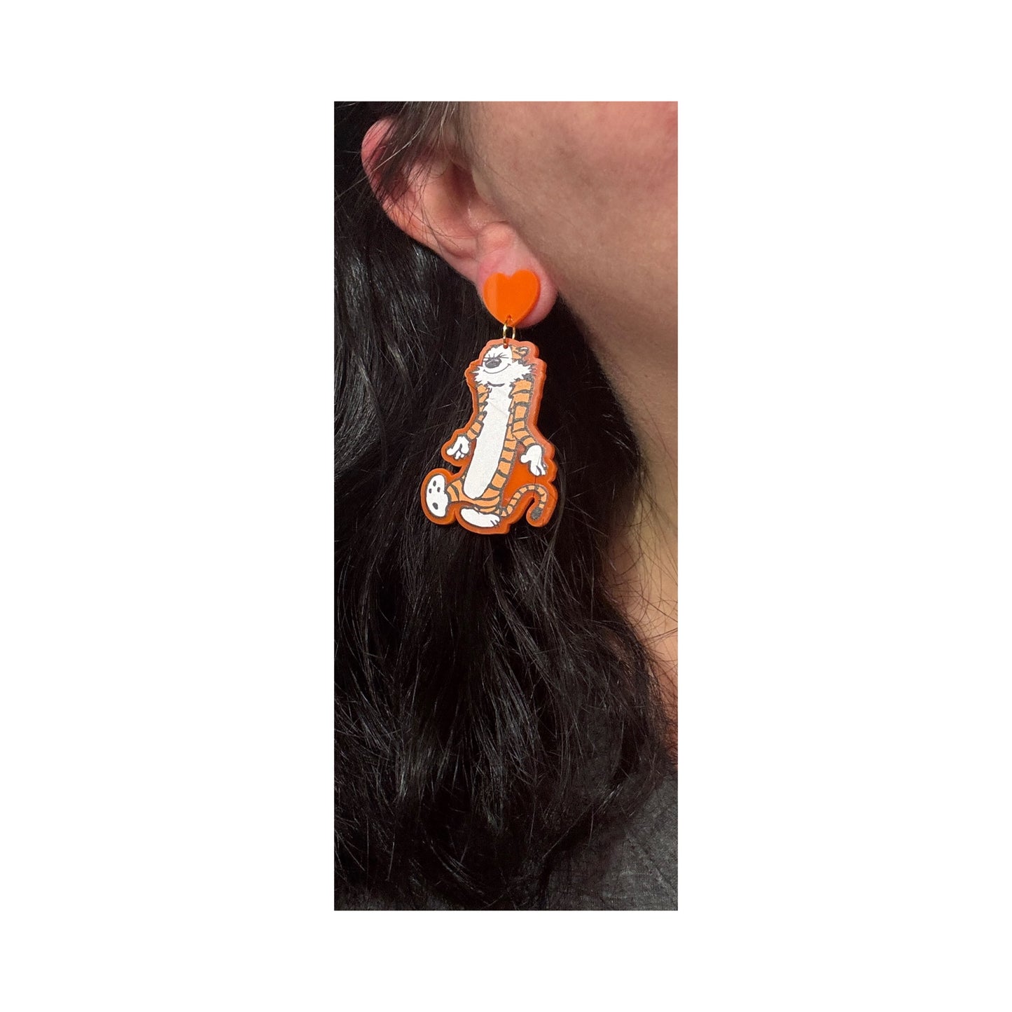 Boy & Tiger Drop Earrings