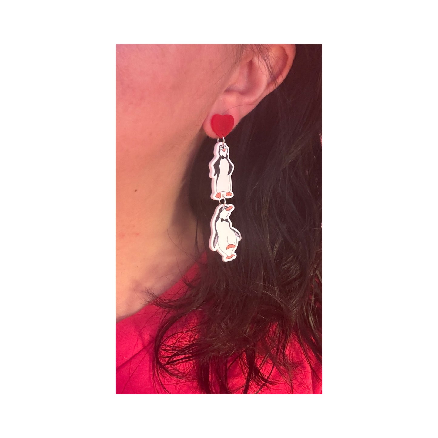 Poppins Penguins Tiered Drop Earrings