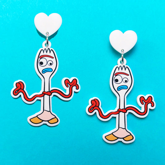 Fork Toy Drop Earrings