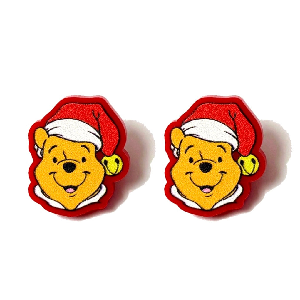Santa Pooh Post Earrings